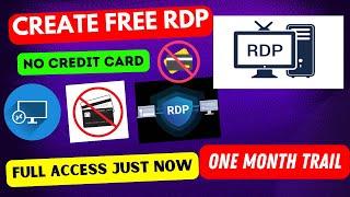 How to Create Free RDP (No Credit Card Needed!) | 30 Days Free Trial RDP In 2025 | RDP Free