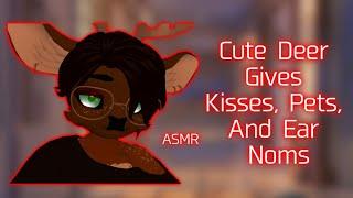 [Furry ASMR] Cute Deer Gives Kisses And Ear Noms (Mouth Sounds, Pets, Ear Noms, White Noise)