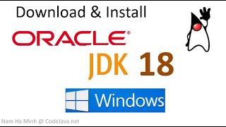 Download and install Oracle JDK 18 on Windows