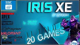 Intel IRIS XE in 20 GAMES (i7-12700H IGPU test)  | (Early 2022)