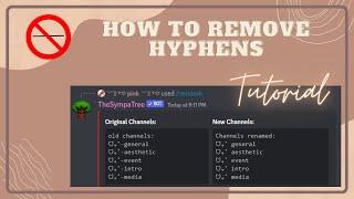 ༊*·˚ How to remove hyphens on discord | pinky | tutorial