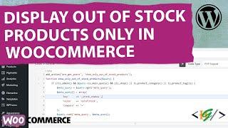 How to Display Only Out of Stock Products in WooCommerce WordPress