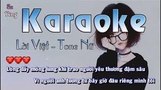 Karaoke - Cả Đời Thua Bởi Một Người - Lời Việt | Tone Nữ