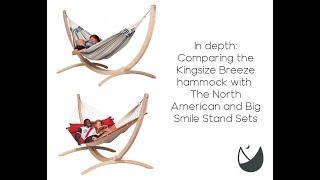 Head to head. Breeze Kingsize hammock or North American with Big Smile Stand.