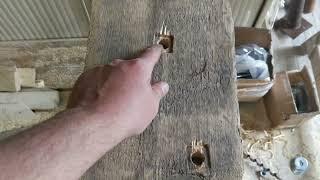 rénovation plancher bois: enture de solive par coupe a sifflet moisée