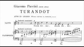 Nessun dorma Luciano Pavarotti Score