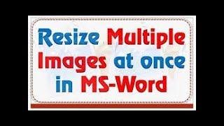 How To Resize All Images In One Click In Word Using Macros