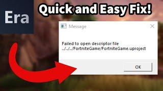 How to fix "Failed to open descriptor file" on Era! (Quick and Easy)