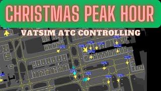 CHRISTMAS RUSH HOUR AT GATWICK | Air Traffic Control | VATSIM ATC