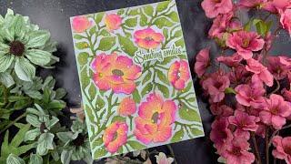 Bold Backgrounds: Vintage Roses Card | Honey Bee Stamps