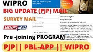 Wipro pre joining program | Candidature update survey mail |Onboarding Elite WILP 2022