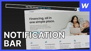 Create a Notification Bar in Webflow - Webflow Beginner Tutorial