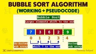 Bubble Sort Algorithm | How Bubble Sort Works with Example | Part - 1 | Sorting Algorithms DS