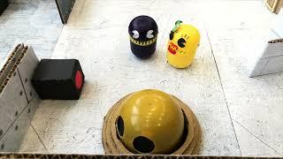 Mr Pacman and Ms Pacman vs Evil Black Spiky Pacman