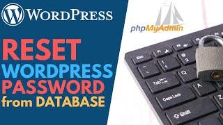 How to Reset a WordPress Admin Password from phpMyAdmin Database