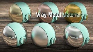 3ds Max Vray Realistic  Metal Material Tutorial coper, chrome, aluminium,