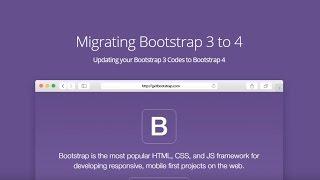 Migrate from Bootstrap 3 to 4 Version