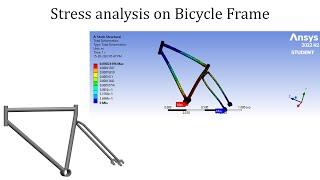 Static Structural stress analysis on Bicycle Frame | ANSYS workbench tutorials for beginners