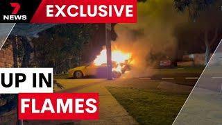 Rare Lamborghini goes up in flames | 7NEWS