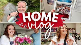 HOME VLOG!  self-care day, healthy habits, mindful crafts, 5-minute makeup & 'me time' ‍️