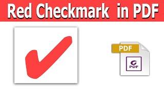 How to add a red checkmark in a PDF Document in Foxit PhantomPDF