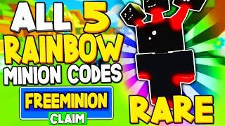 ALL *5* *SECRET RAINBOW* MINION CODES IN MINION SIMULATOR! (Roblox Codes)