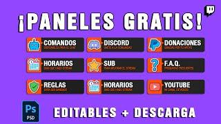 Paneles Twitch GRATIS! 