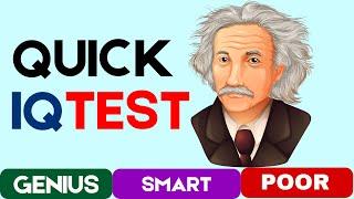 Quick IQ test | Advance Intelligence Test | how smart are you ? |