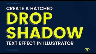 #AdobeIllustrator | Hatched Drop Shadow Text Effect - Graphic Parlor