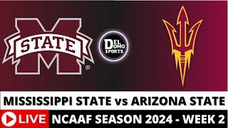 MISSISSIPPI STATE VS ARIZONA STATE LIVE  NCAAF COLLEGE FOOTBALL GAME SCORE - WEEK 2 - SEP 7, 2024