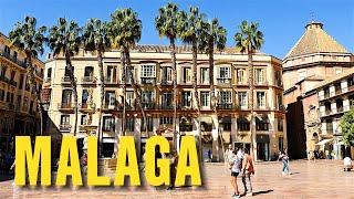 Malaga City Walk 4K  Summer in Spain 2024