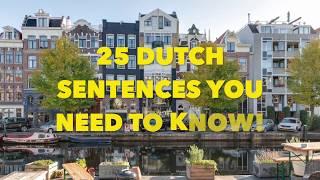 25 MUST KNOW DUTCH SENTENCES! PASS INBURGERING IN 1 SHOT!  - LISTENING | NETHERLANDS | MVV VISA 2020