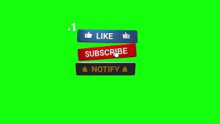 3D Like+Share+Subscribe Button Green Screen | No Copyright Animated Green Screen | Download Link 