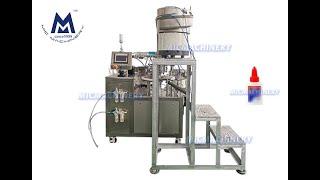 502 Glue Filling Machine: how to fill glue into tubes ( glue filling machine, 30-60 tubes/min )