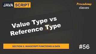 #56 Value Type vs Reference Type | JavaScript Functions & Data | A Complete JavaScript Course