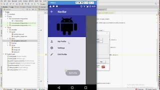 How to create a navigation bar in android studio