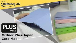 Plus-Japan Ordner Zero Max, Karton, A4, 1 - 10cm, ausziehbarer Rücken