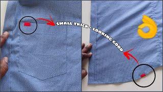 sewing small technics changing defferent looking (like company type) shirt //