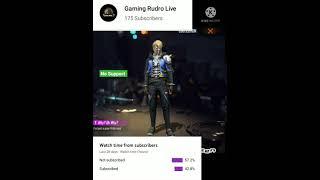#Gaming Rudro Live #Garena Free Fire #emotional #not support#sad# please support #viralvideo#shorts