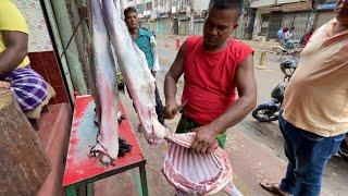 100% Original Goat Meat Cutting - Roadside Mutton Shop | Amazing Mutton Cutting Video |