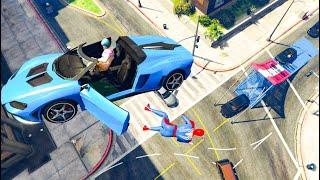 GTA 5 Spiderman Car Stunts/Fails/Ragdolls  (Euphoria Ragdolls)