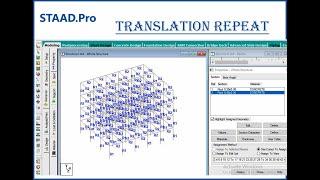 staad pro 6th exercise on tranlation repeat