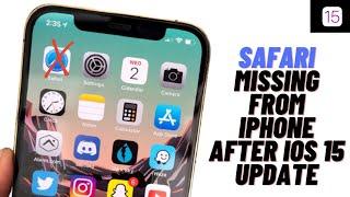 iOS 15 Beta !! Fix Safari Missing From iPhone & iPad !! Get Back Safari After Missing On iPhone