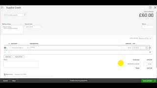 QuickBooks Online Tutorial - Part 12 - Adding Supplier Credit Notes