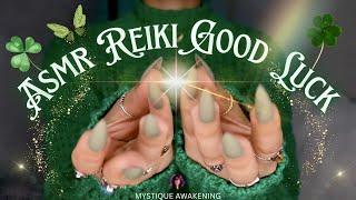 ASMR Reiki For Good Luck  Good Fortune  Hand Movements & Plucking