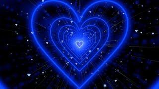 Heart TunnelBlue Heart Background | Neon Heart Background Video | Wallpaper Heart [10 Hours]