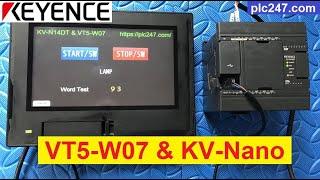 Keyence KV-Nano & VT5-W07 Connection Tutorial