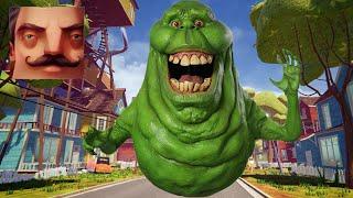 Hello Neighbor - My New Neighbor Ghostbusters Slimer Act 2 Hole Gameplay Walkthrough