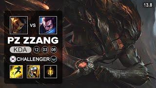 Pz ZZang Yasuo vs Akshan Mid - KR Challenger - Patch 13.8 Season 13