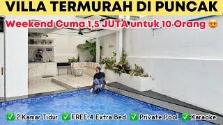 VILLA TERMURAH DI PUNCAK‼️WEEKEND CUMA 1,5 JUTA AJA  || VILLA HANUM